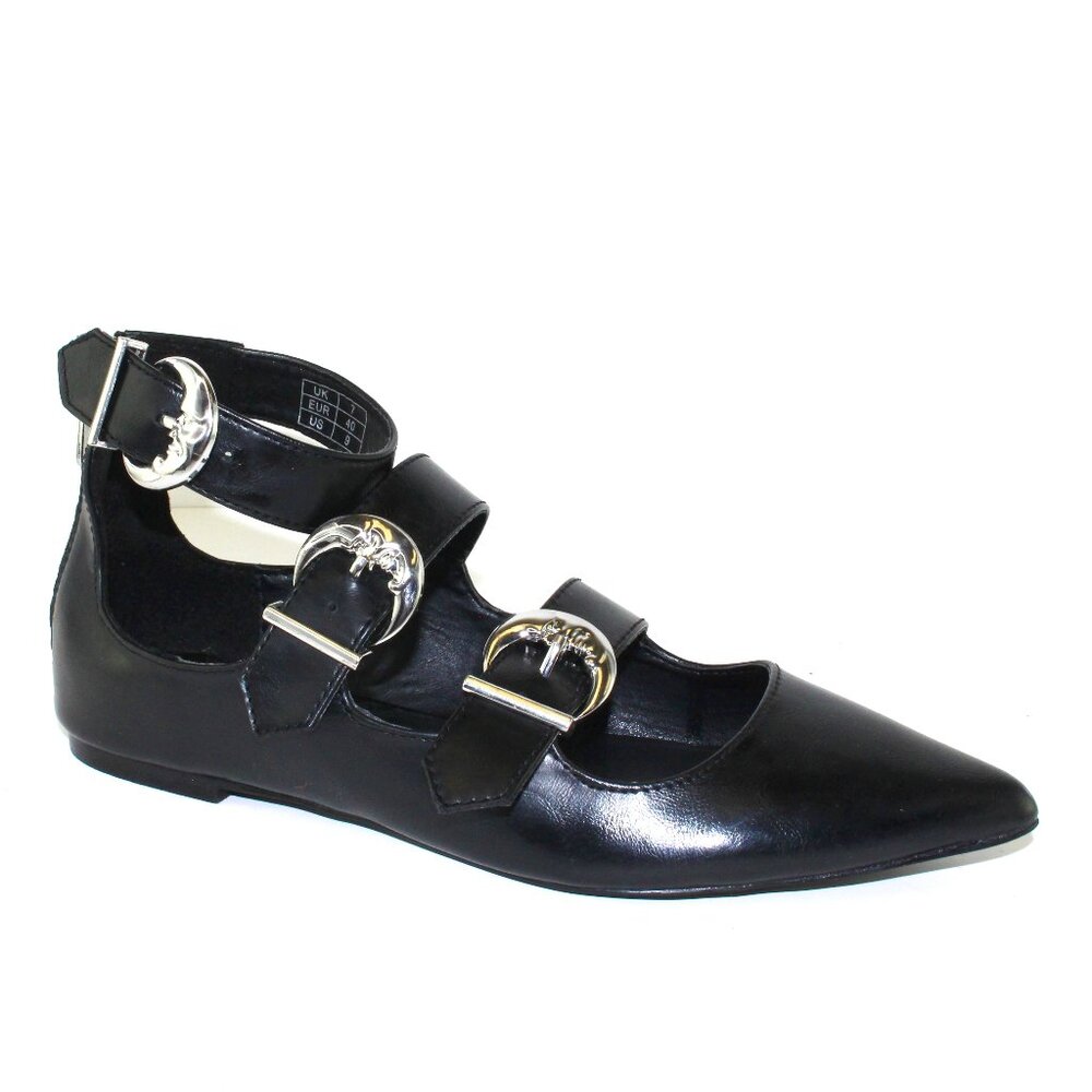 Killstar Gothic Crest Moon Oracle Flats Womens (U… - image 1